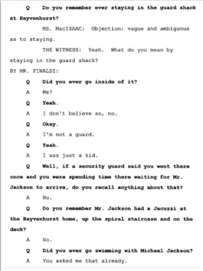 Показания Йоши Уейли, сына Джоли Левин (секретарь MJ)., изображение №26