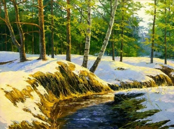 Дмитрий Лёвин талантливый современный художник-пейзажист Он родился в 1956 году в Моршанске. Окончил Пензенское художественное училище. Мастер, в основном, изображает масляными красками на своих