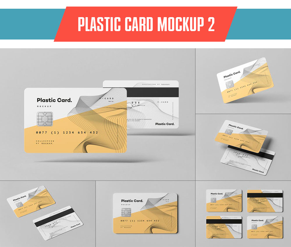 Download Plastic Card Mockup 2 Downtr Full PSD Mockup Templates