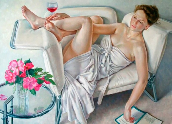 Франсин Ван Хов (1942 г р.)-французская художница, специализирующаяся на фигуративной живописи пастелью. Бакалавр парижского института искусств. Знаменита своими изображениями женского образа в