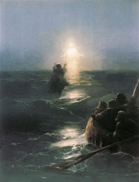 Картина «Хождение по водам», 1890-е. Автор: Ивaн Айвазовский