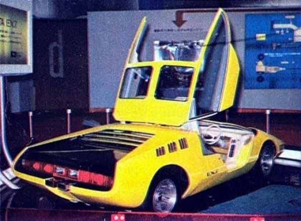 Экспериментальный спортивный автомобиль Toyota EX7. Япония. 1970г. Спортивный автомобиль Toyota ЕХ7 был создан на базе гоночного автомобиля Toyota 7. Как и базовая модель, ЕХ7, был оснащён