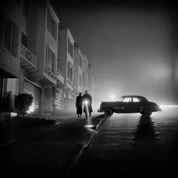Фото: Сан-Франциско ночью, 1953 год. Автор: Fred Lyon.