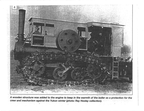 Английский паровой трактор Хорнсби. Изготовлен в Англии, 1910 году в единственном экземпляре. Презназначен для перетаскивания грузов на Аляске там с дорогами было плохо, колесные тягачи не