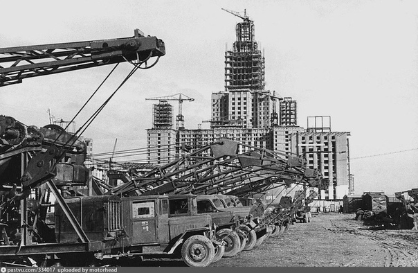 Строительство здания МГУ. 1949 1953 гг.