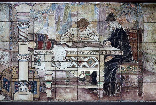 Интерьер ногинской средней школы 10. Архитекторы А.М. Марков, Карасев, 1908 год.