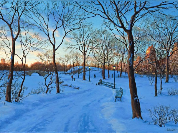 Зимние пейзажи художника Евгения Лушпина