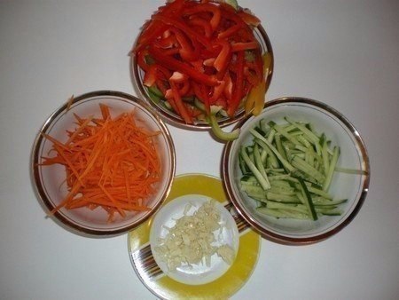 Салат "Фунчоза" с овощами! 