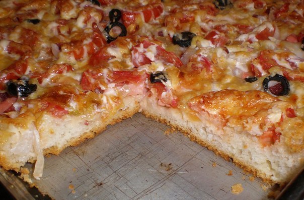 Рецепт вкуснейшей домашней пиццы! 