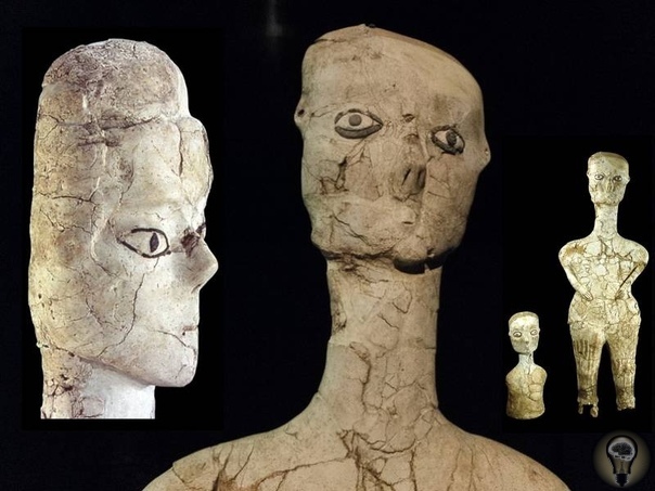 Мистические иорданские статуи эпохи раннего неолита Эти статуи вместе с 2 древними храмами, датируемыми более чем 8000 годами, были обнаружены в 1983 году во время раскопок в неолитическом