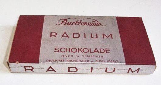 Омолаживающий радиоактивный шоколад. Шоколад с радием выпускался немецкой компанией Браун & Берк 1931 1936 год. В него действительно добавляли радий и получили по этому поводу пять подтверждений
