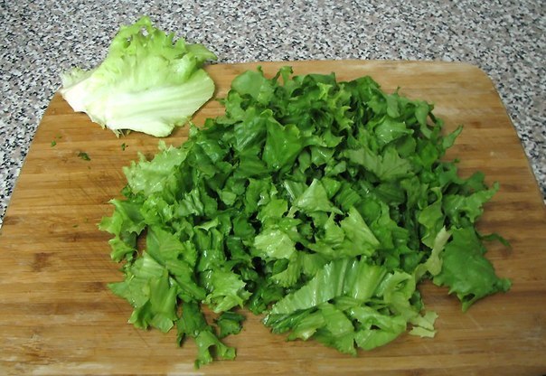 Вкусный зеленый салатик с тунцом! 