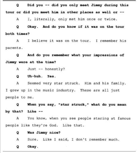 Показания Йоши Уейли, сына Джоли Левин (секретарь MJ)., изображение №5